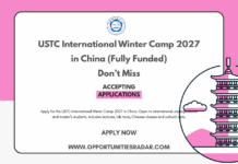 USTC International Winter Camp 2027 in China (Fully Funded)