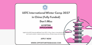 USTC International Winter Camp 2027 in China (Fully Funded)