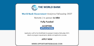 World Bank Government Analytics Fellowship 2027